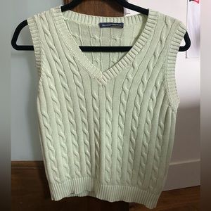 brandy melville lime green sweater vest